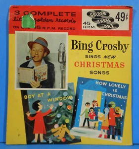 BING CROSBY SINGS 2 NEW CHRISTMAS SONGS 7" 45 RPM 1957 GREAT CONDITION VG+/VG+!! - Picture 1 of 4