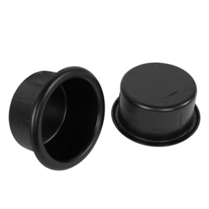 2Pcs Black Plastic Cup Holders Boat RV Car Truck Inserts Universal Size 3.66" - Picture 1 of 6