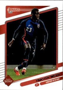 2021-22 Donruss #163 Timothy Weah ESTADOS UNIDOS - Imagen 1 de 2