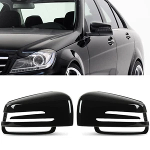 Pair For Mercedes W204 C204 W212 W211 W246 Side Rear View Mirror Cover Cap Trim - Picture 1 of 10