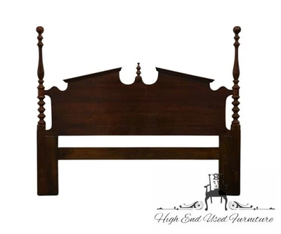 CRESENT FURNITURE Solid Cherry Traditional Style Queen Size Pediment Headboard - Image 1 of 4