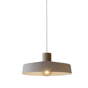 Casalux Pendelleuchte Pendellampe Holz 36cm grau Hängelampe E27 Neu - Bild 1 von 2