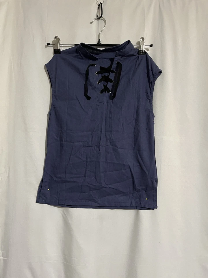 Camisa Renacimiento Medieval Juvenil Azul Talla 120 (k-1422) Foto 1 de 3