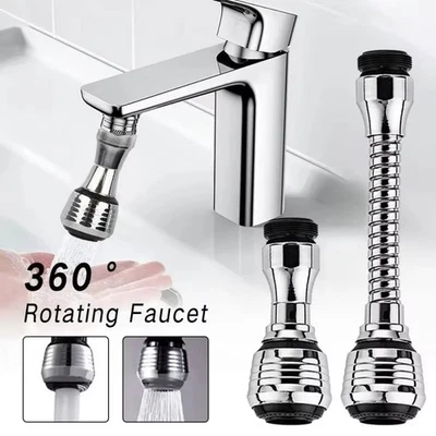 360° Faucet Extender Bendable Kitchen Sink Flexible Tap Spray Head Attachment - Image 1 of 4