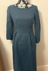 J. Crew Wool Clea Dress-Teal Size 4 - Bild 1 von 10