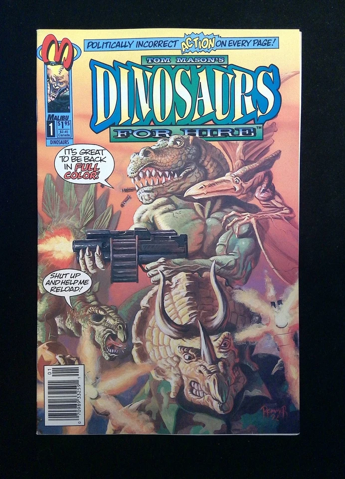 Dinosaurs For Hire #1 (2nd Series) Malibu Comics 1993 VF+ Newsstand - Image 1 of 1