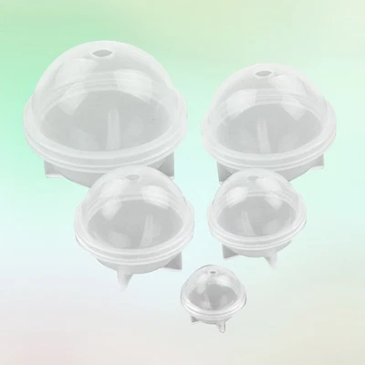  Espejo alto flor seca suministro hecho a mano hágalo usted mismo silicona con forma de bola redonda 5 piezas - Imagen 1 de 4