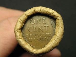 🔥ESTATE SALE COINS! PENNY ROLL 1909 VDB LINCOLN WHEAT CENT BOTH ENDS🔥 LOT 79x - Picture 1 of 2