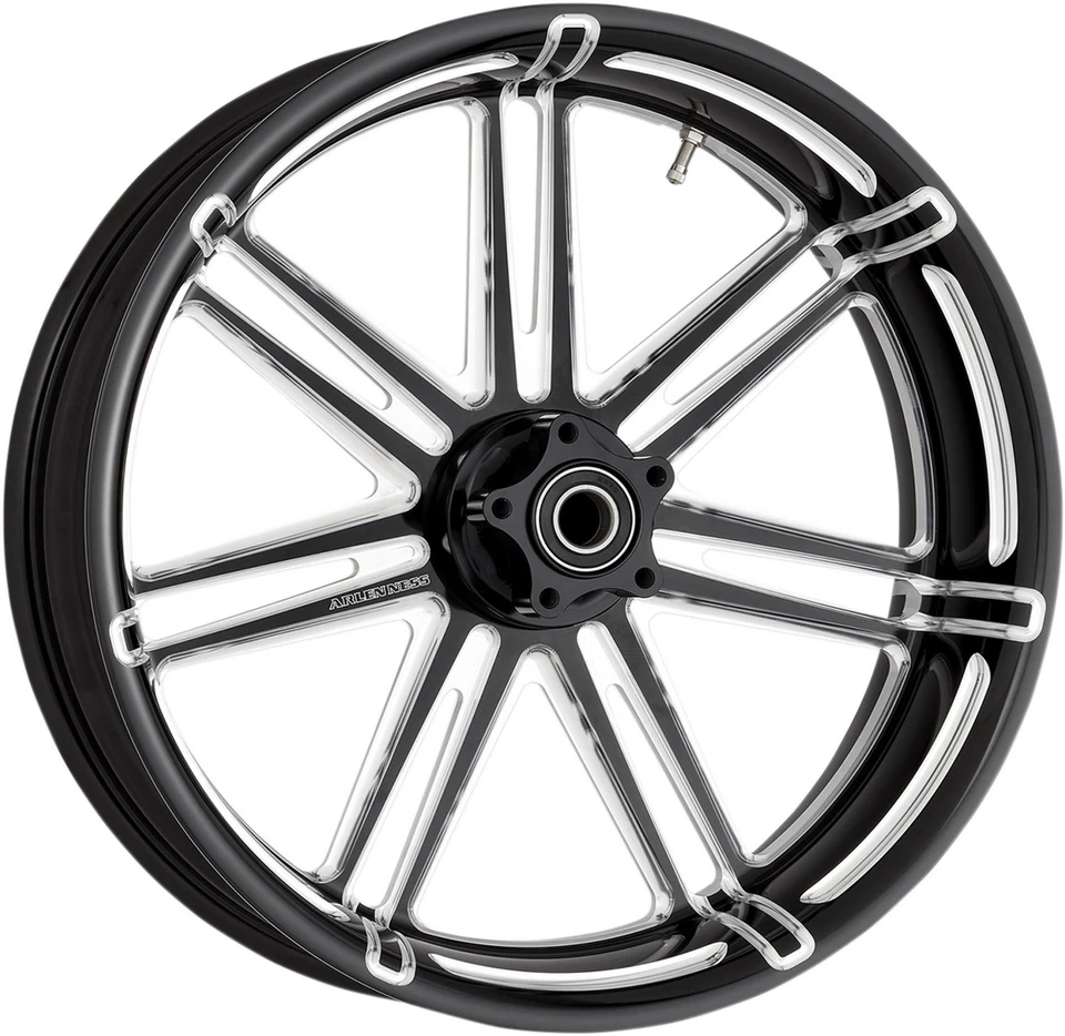Arlen Ness 18" x 5.5" 7-Valve Forged Black Rear Wheel w/Hub (10301-203-6501) - Imagem 1 de 1