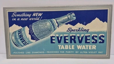 1950-е Evervess газированная вода Pepsi картон мольберт задний счетчик знак EL 3 - Изображение 1 из 4