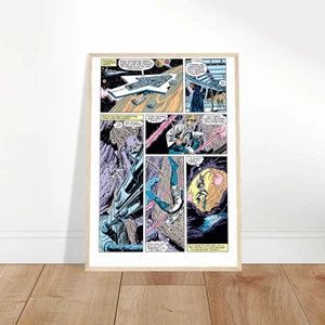 Vintage Sci-Fi Comic Panel Framed Poster - Space Adventure Wall Art - Bild 1 von 9