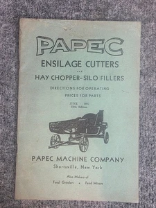 1937 Papec taglierine per insilato e tritatutto per fieno riempitivi silos manuale NY - Foto 1 di 6