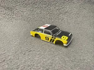 Auto World '70 Datsun 510 Body Only X-traction Yellow #9 Ho Slot Car Rally World - Picture 1 of 7