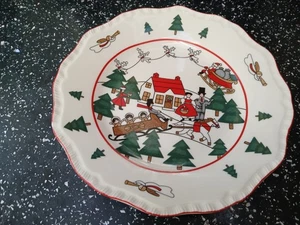 MASONS CHRISTMAS VILLAGE SALAD PLATE - UNUSED - Picture 1 of 2