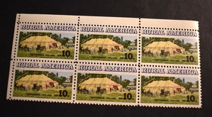 1974 US Scott #1505 - 10 Cent Block 6 - Rural America - MNH - Picture 1 of 2