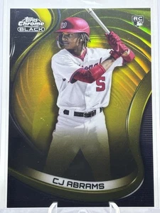 2022 Topps Chrome Black CJ Abrams #74 Gold RC 37/50 - Picture 1 of 2