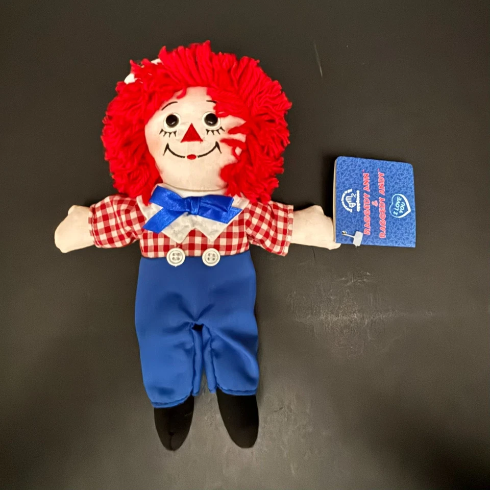 Vintage Applause Raggedy Andy 8 Inch Small Plush Doll Embroidered Face