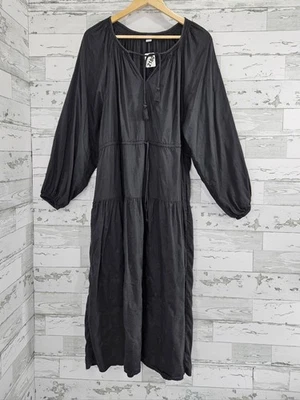 Old Navy Cinched Waist Balloon Sleeve Embroidered Tiered Maxi Dress Womens Xlarg - Image 1 of 4