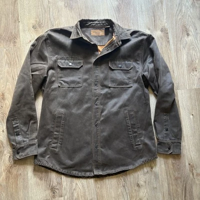 Clearwater Outfitters Full Snap Button Brown Heavy Shirt Jacket Medium  - Image 1 of 4