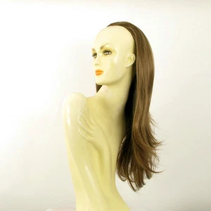 Demi-tête, demi-perruque longue lisse 62 cm châtain clair doré ref 013 en 12 - Picture 1 of 8