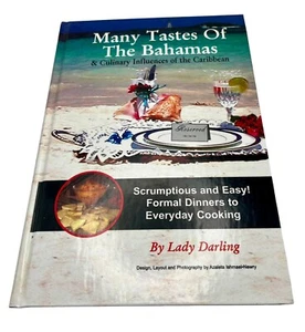 Many Tastes of the Bahamas Bahamian Cookbook By Lady Darling Signed HC Caribbean - Picture 1 of 22