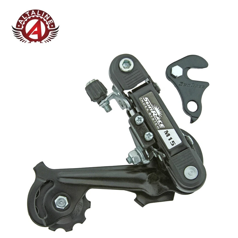 SunRace Branded Derailleur Rear 5 Speed 13-28T Direct/Bracket Long Cage Black. - Image 1 of 1