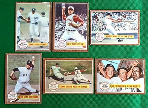 1962 Topps Set of 6 1961 World Series Baseball Cards Mid-Low Grade Roger Maris - Picture 1 of 19
