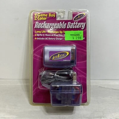 Batería Recargable Color Intec Gameboy De Colección Transparente Púrpura Nuevo de Lote Antiguo Sellado NUEVO Foto 1 de 4