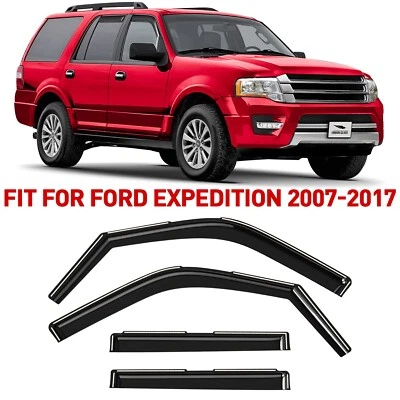 Deflectores de ventana protectores de lluvia para Ford Expedition/Lincoln Navigator 2007-2017 Foto 1 de 4