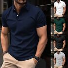 Mens Blouse Outdoor Muscle Short Sleeve Slim Fit Soft Solid Color Summer Tee