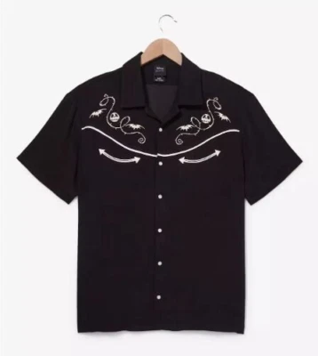 Camisa Para Hombres Disney Pesadilla Antes de Navidad Jack Skellington Western Grande Foto 1 de 4