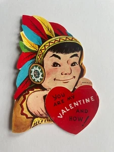 You are my Valentine and How! Vintage 1950s-60s Lustre Brite Card Unused NOS - Picture 1 of 2