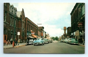 1950s Canada Postcard King Street View Looking East Ontario Rexall Drug Signs - Picture 1 of 2