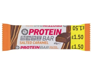Euro Shopper Protein Bar Salted Caramel 65g - Full Box of 12 - Picture 1 of 1