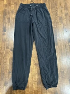 Athleta GIRL Size L/12 Cozy Lined High Jump Jogger Pants Black Pull-on w/Pockets - Picture 1 of 6