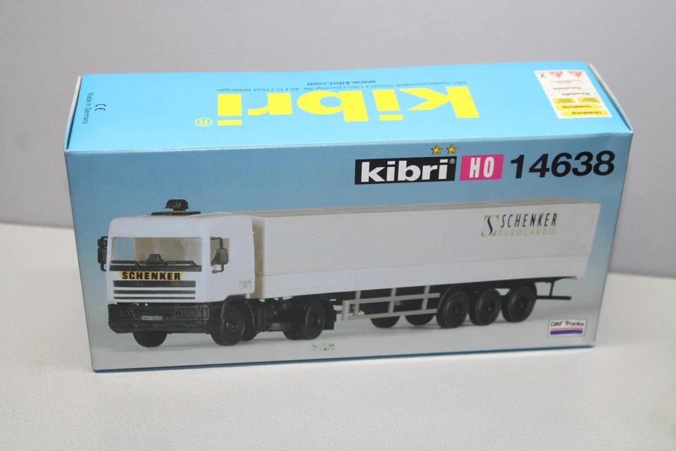 Kibri 14638 Kit DAF Autoarticolato Schenker Eurocargo Scala H0 Conf. Orig. - Immagine 1 di 2