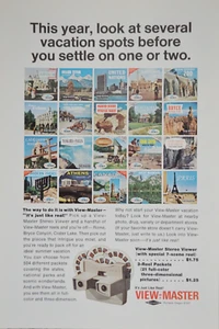 Visualizzatore stereo View Master 1966 con ruote da viaggio stampa pubblicità Grand Canyon Bryce - Foto 1 di 1