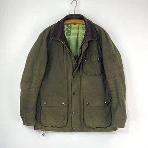 Barbour Steve McQueen Thomas Wachsjacke Herren Large Grün Biker Harrington - Bild 1 von 18