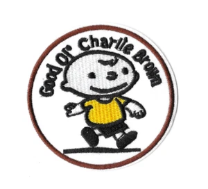 GOOD OL CHARLIE BROWN Iron on / Sew on Patch Embroidered Badge Snoopy PT726 - Picture 1 of 1