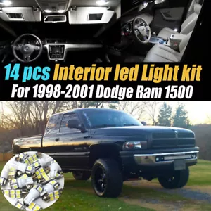 Paquete de 14 piezas de kit de bombilla LED interior súper blanca para Dodge Ram 1500 1998-2001 - Imagen 1 de 8