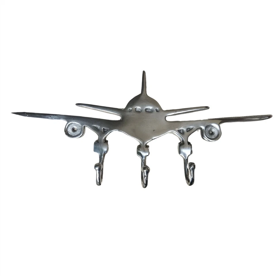 Polished Aluminium Aeroplane / Jet Aircraft Coat Hook 45cm Wide - FREE DELIVERY - Image 1 of 1