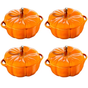 Staub Enamelled Pumpkin Cocotte 0.5L - Set of 4 - Picture 1 of 4