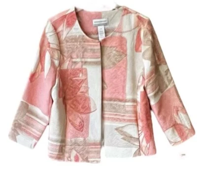 复古 Alfred Dunner 花卉西装外套/夹克女式 10P 码 — 第 1/3 张图片