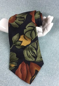 Zylos George Machado 100% Italian Silk Tie,Black Rust ,Green Made in USA - Picture 1 of 4