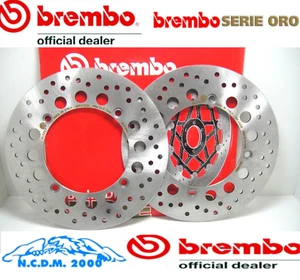 2 DISCHI FRENO BREMBO SERIE ORO ANTERIORI HONDA 750 XRV AFRICA TWIN 1990 1991 - Foto 1 di 9