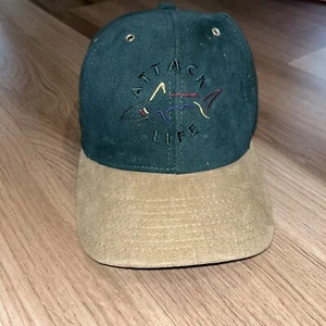 Vintage Greg Norman Shark Attack Life Strapback Hat Mens Adjustable NWOT - Picture 1 of 8