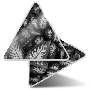 2 x Triangle Stickers  7.5cm - BW - Tropical Zebra Plant Brazil  #38253 - Zdjęcie 1 z 9