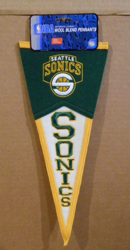 Winning Streak NBA Seattle Sonics 6x15 Wool Pennant - Image 1 of 1
