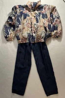 Chándal deportivo Stunt para mujer azul/rosa/beige vintage Granny Core cremallera completa Foto 1 de 4