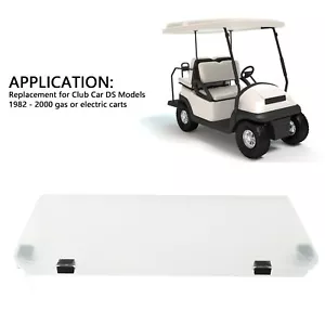 Golf Cart Windshield Clear Vision Golf Cart Folding Down Windshield Anti - Picture 1 of 24